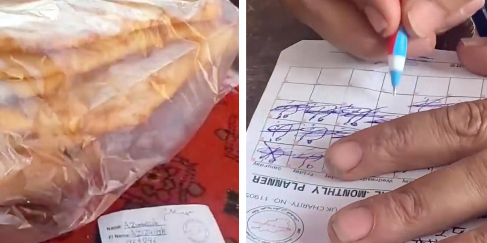 Vouchers are signed by the bakery